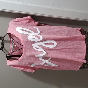 PINK Victoria’s Secret  Pink T-Shirt Angel spelled on the front size M